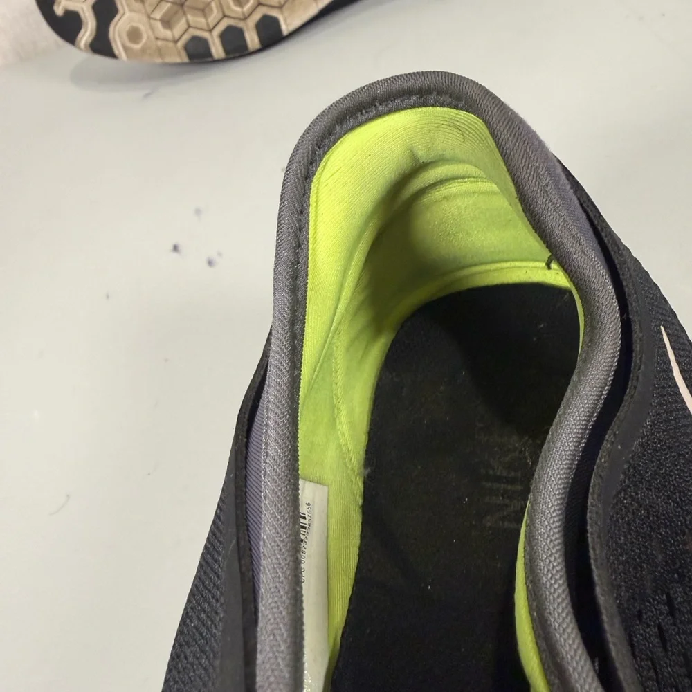 Nike Men’s Black Athletic Shoes with‎ White Swoosh and Lime Lining
